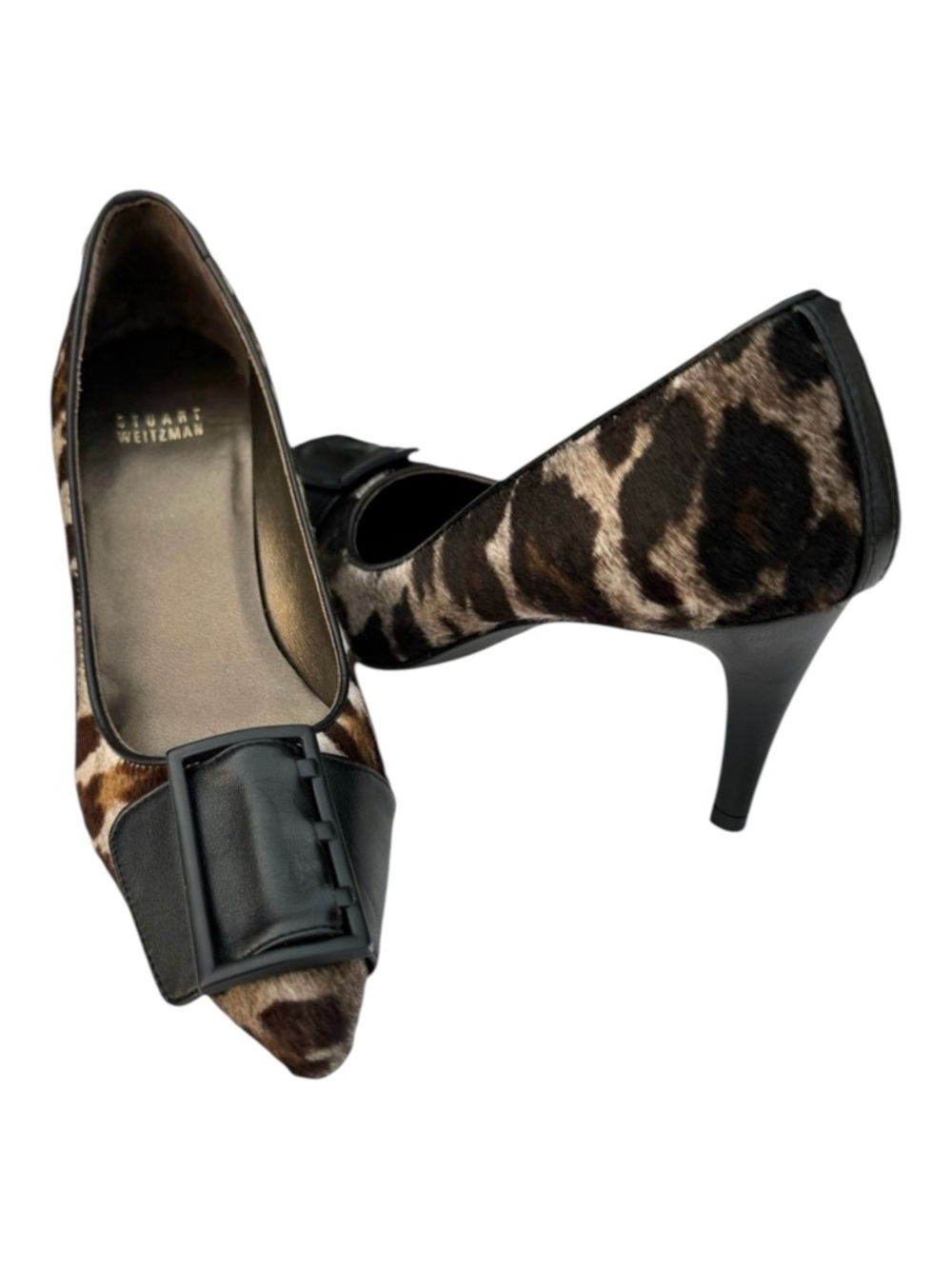 🆕 Stuart Weitzman Pumps Leopard Print  Pony Hair Heels